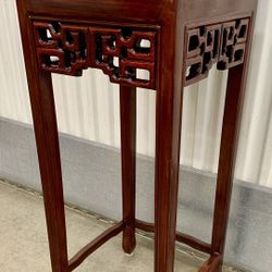 Antique Asian rosewood planter stand