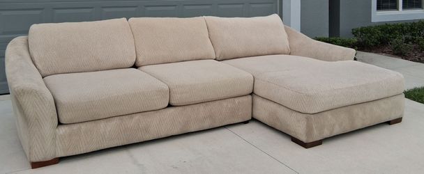 Pick Up Only! Beige 2 Piece Sectional