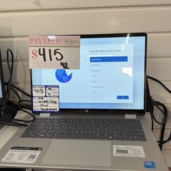 Touch screen hp laptop with charger