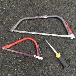 Lot of 3 Pruning Saws Bow Saws and Hand Saws