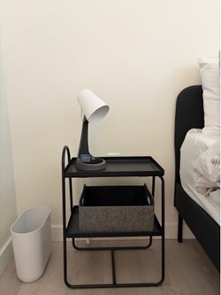 2x Black IKEA Nightstands