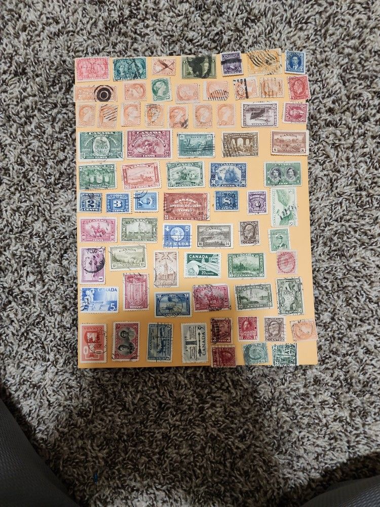 1 Sheet Good Value Old Canada Stamps Lot JJ 999