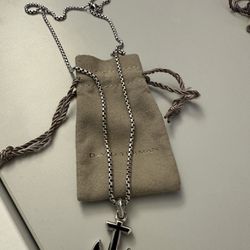 David Yurman Box Chain Necklace With Pendant