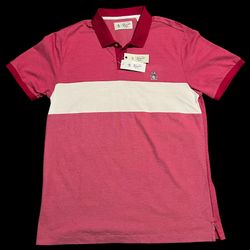 Original Penguin Men’s Birdseye Color block Polo Shirt Size Large NWT