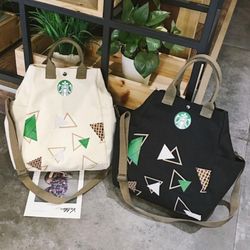 ☆Brand NEW Starbucks Canvas Messenger Bag ☆ (CUP MUG TUMBLER)