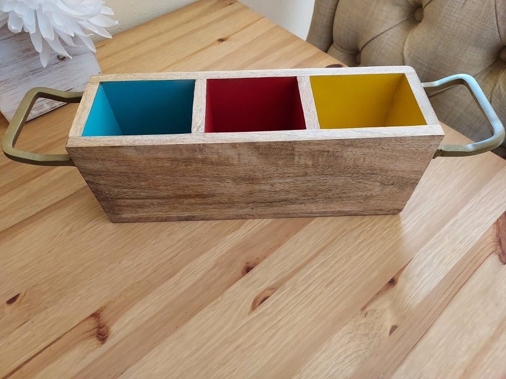 Tri-color Wood Caddy