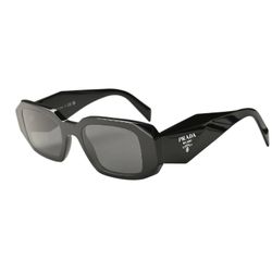 Prada PR17WS 1AB5S049 Women's Sunglasses 49 mm Black / Dark Grey Lens
