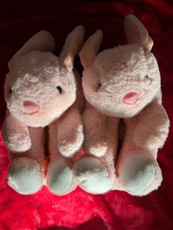Pink bunny slippers size 6