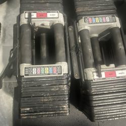 Pair Of Power block Adjustable Dumbbell 90lb Each Total 180lb
