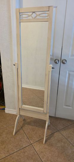 Kirkland's Antique White Full-Length Cheval Mirror