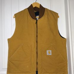 🔥 Carhartt Quilted Lined Vest – Size XL (Duck Brown) – GREAT CONDITION 🔥