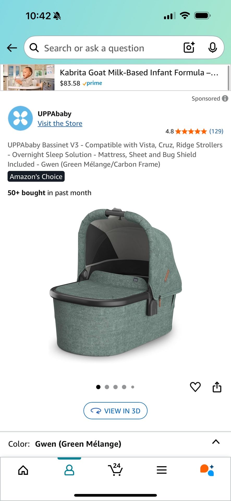 Uppa Baby Bassinet Aria V3