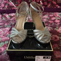 I. Miller Silver Heels