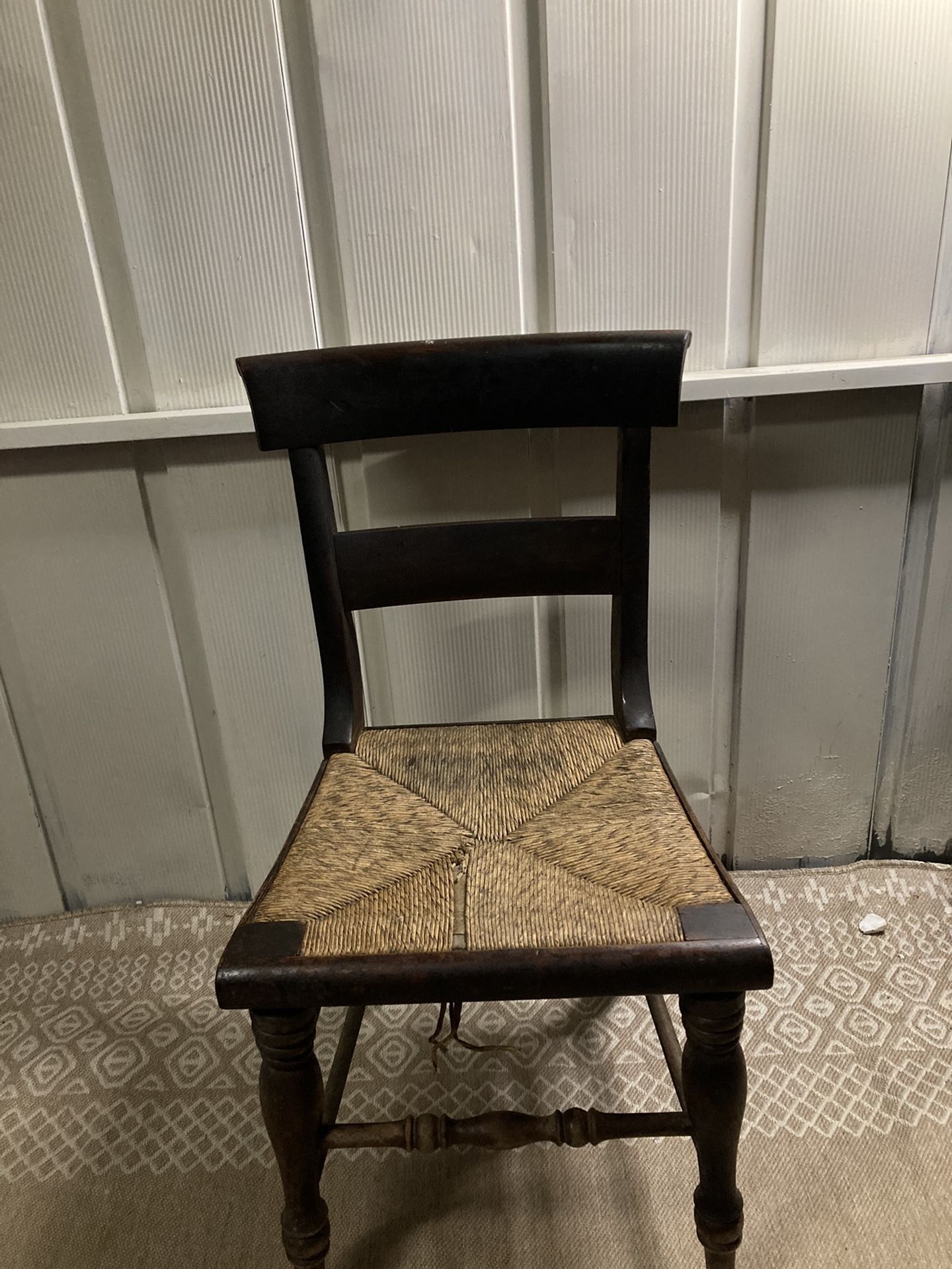 Antique Hitchcock Chair With Rush Seat