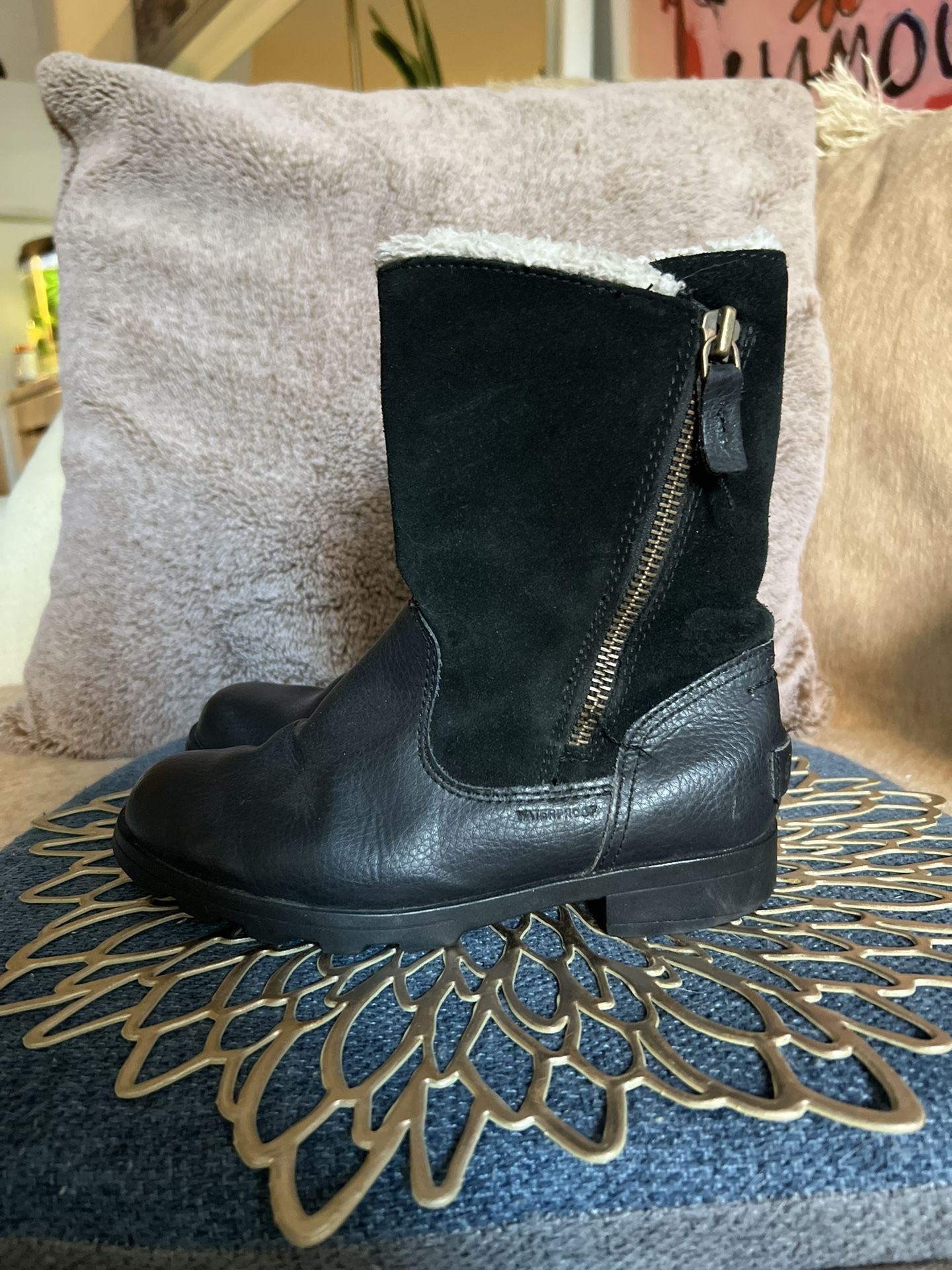 Sorel Youth Leather Suede Waterproof Boots