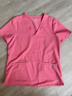 Figs scrub top pink/coral size Medium
