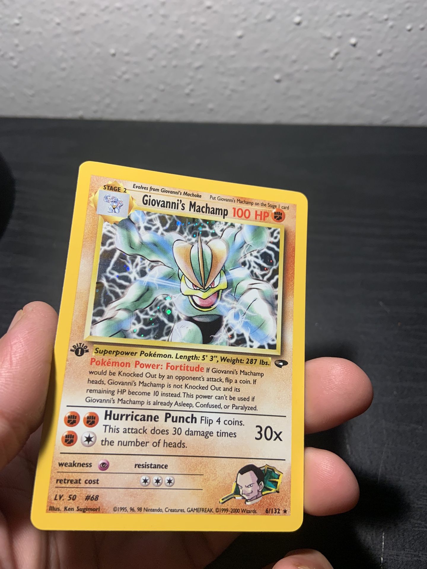 Giovanni’s Machamp 1st Edition Gym Challenge Holo Rare Pokémon Card