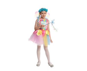 Girls Rainbow Fairy Halloween Costume Set