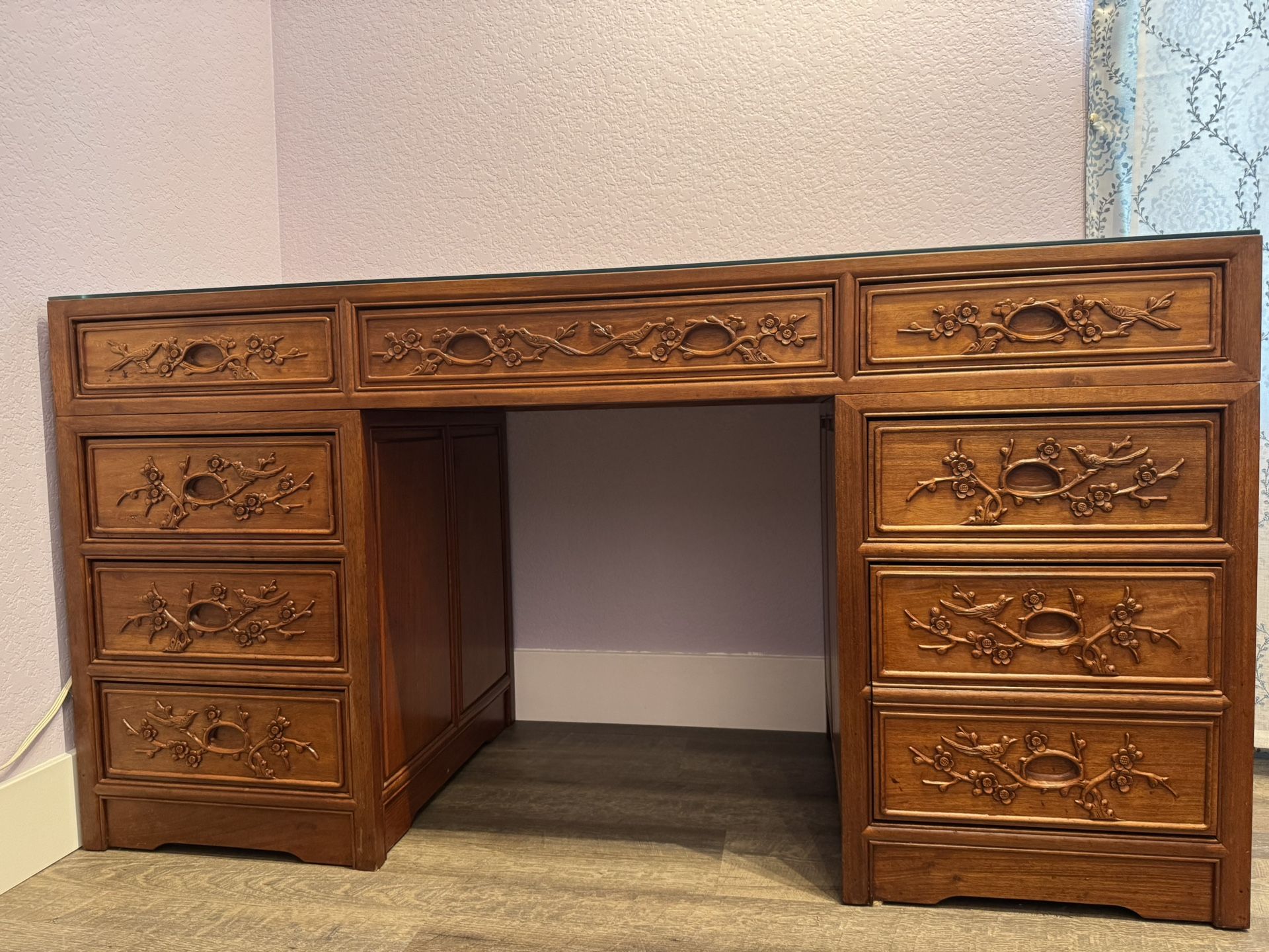 Vintage Wood Asian style Office Desk/ Writing Desk
