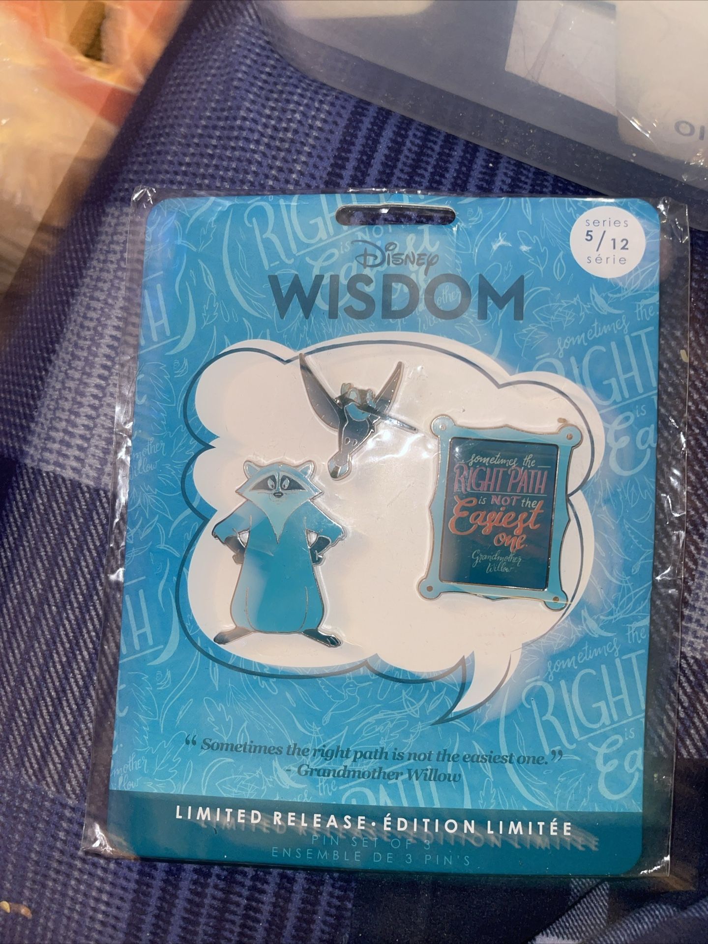 Disney Limited Release 3 Pin Set - New in Package - Trading - Wisdom Collection Pocahontas 