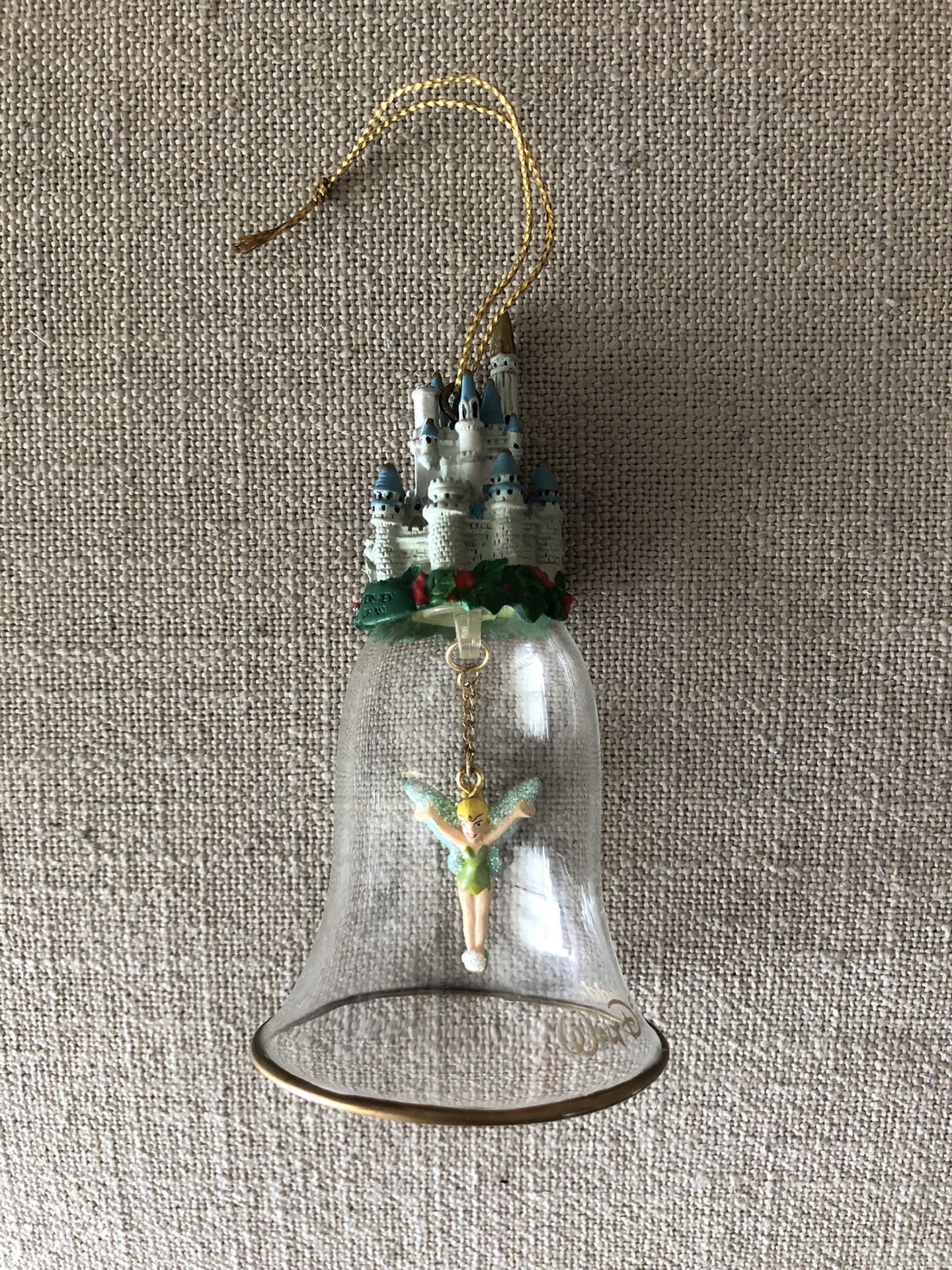 Vintage Glass Bell Tinkerbell