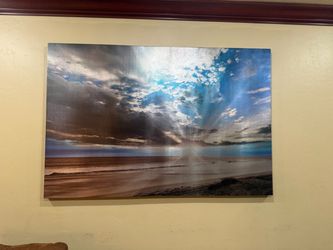 Large Beach Seascape Canvas Wall Art