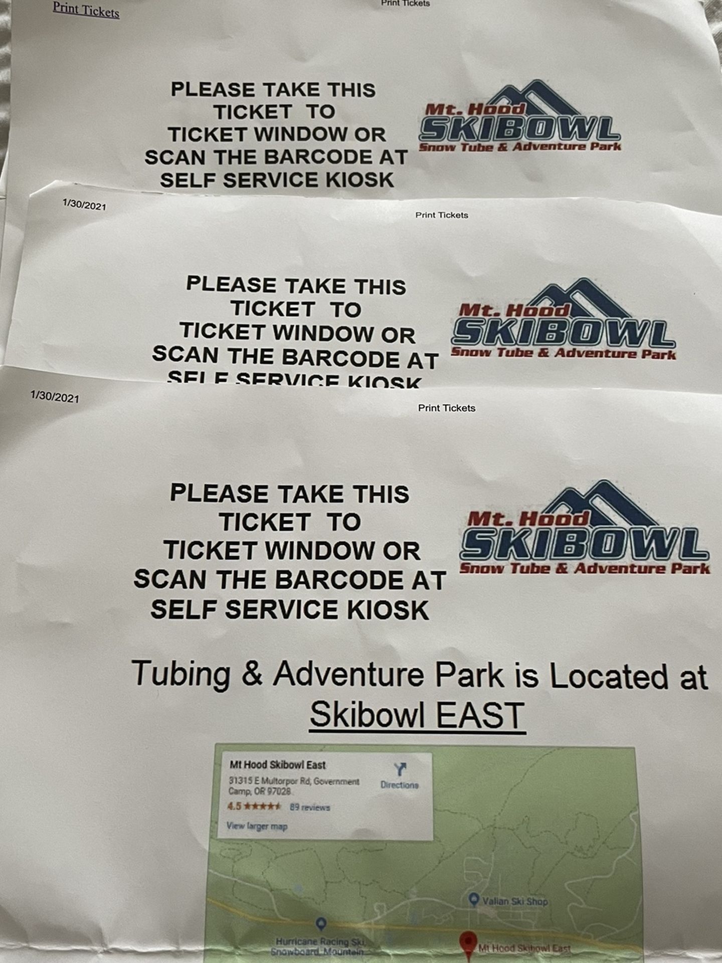 Mt.Hood SkiBowl Tickets (skibowl East)