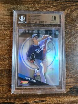 2015 Bowman Best Dodgers Julio Urias Top Prospects Refractor Beckett Pristine 10