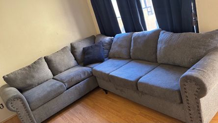 Grey L shape couch