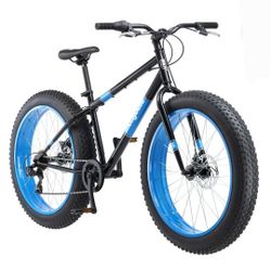 26" Mongoose Dolomite Mens Fat Tire Bike, 7 Speeds, Adults Age 13+,Black