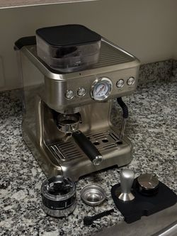 CASABREWS Espresso Machine with Grinder, Steamer & Accessories