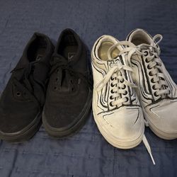 Black and Cartoon Vans