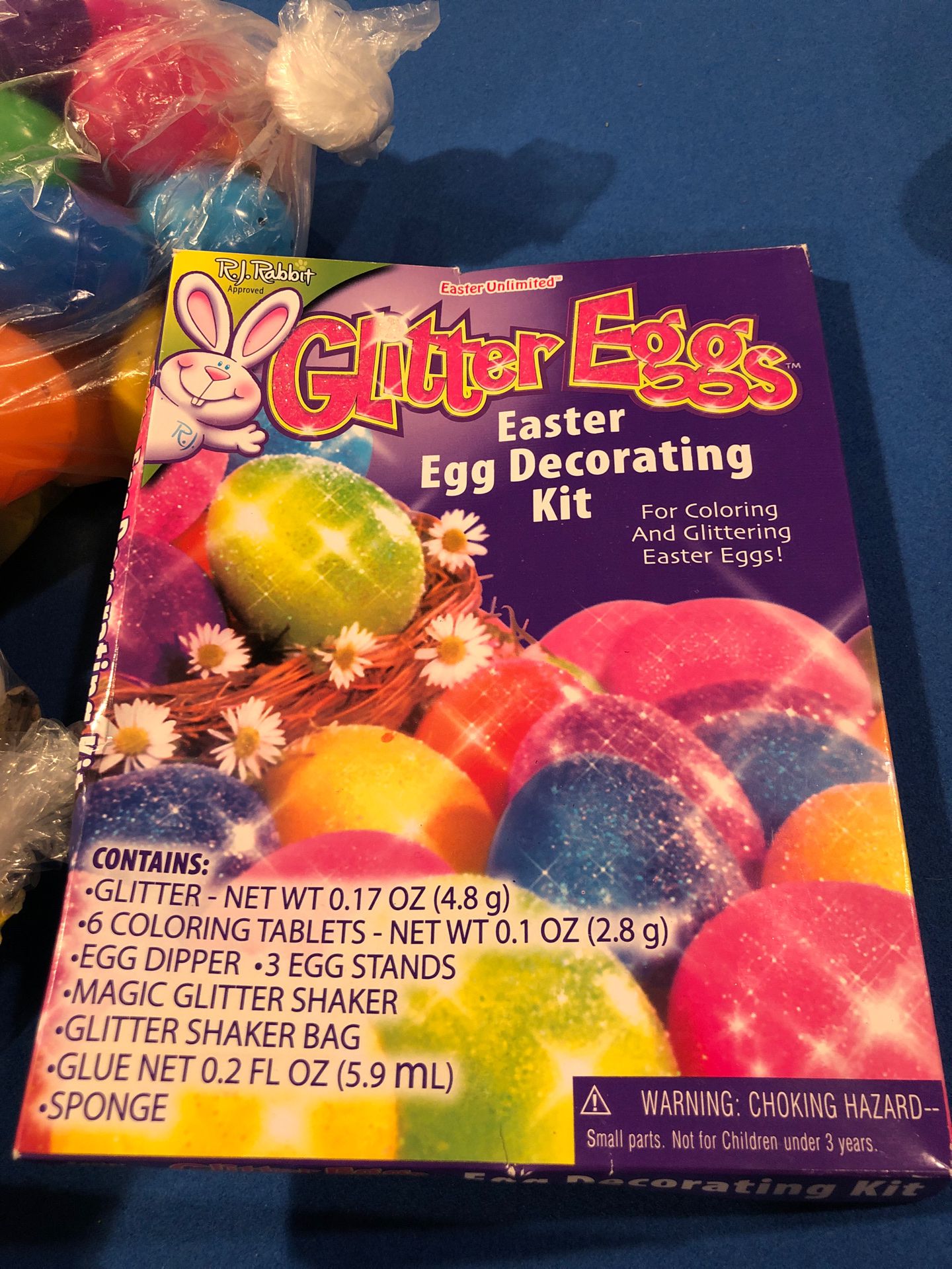 Easter eggs, plastic for treats, plastic for decorating, etc