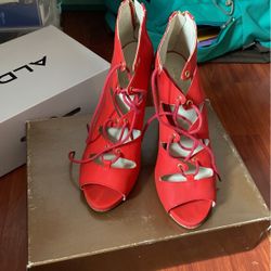 Aldo Audrey Red-Orange Heels