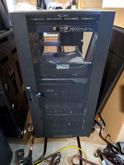 Tripp Lite Server Rack Cabinet w/ UPS, Servers, KVM Console & Switch - Complete Lot