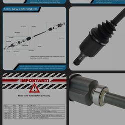 Cv Axle Assembly For Nissan Vehicles 