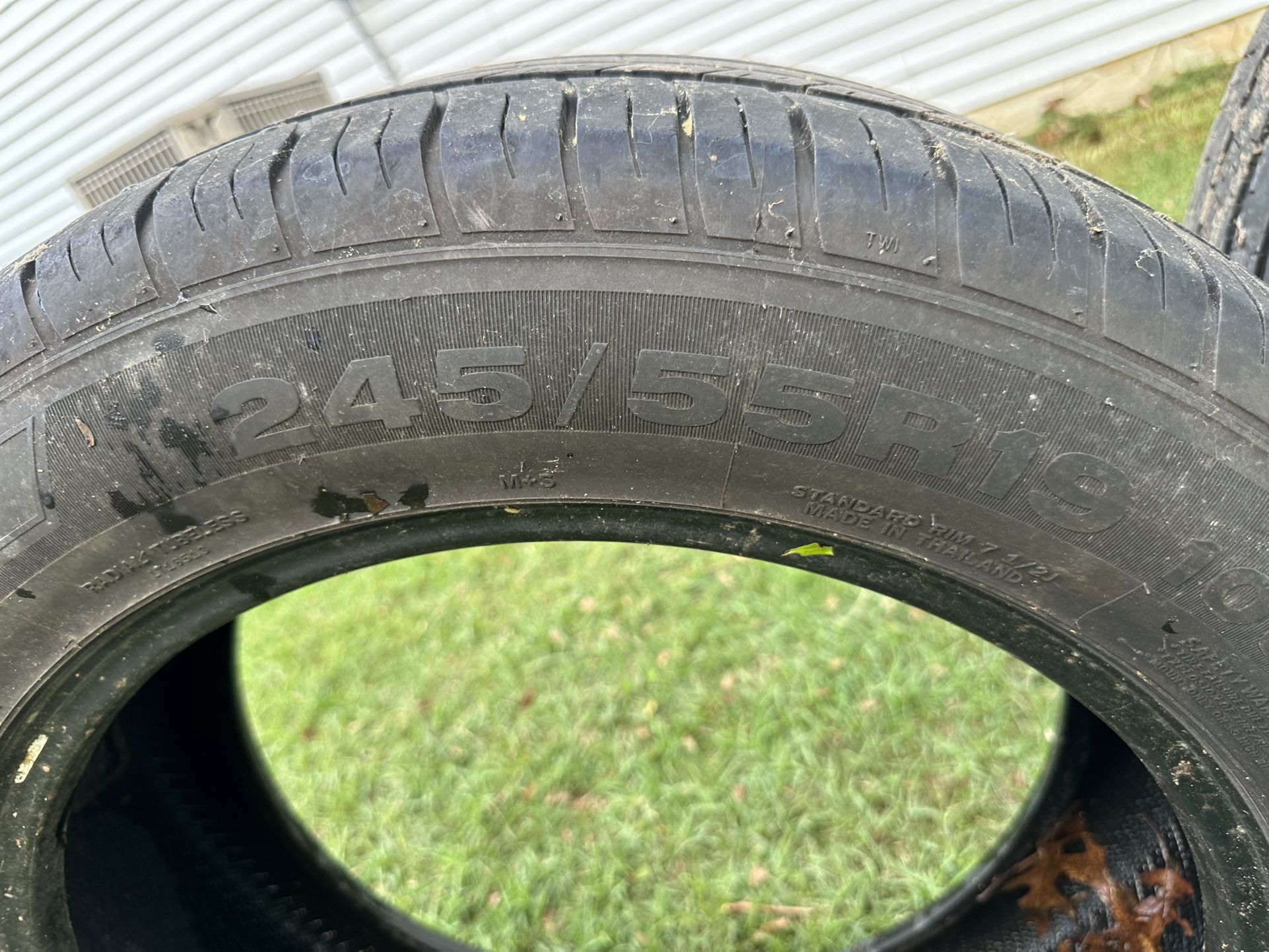 2008 Toyota Highlander Tires 245 50 19