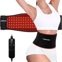 Red Light Belt for Body Weight Loss Nushape Lipo Wrap for Neck Back Shoulder Waist Knee Pain Father's Day Gift (Black, Large)