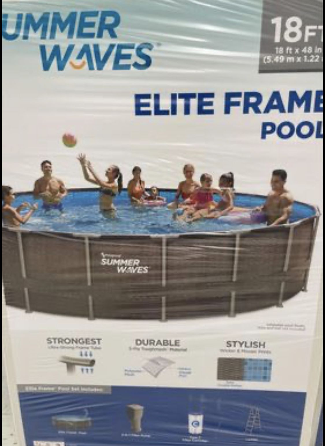 18 FT Summer Waves Pool W/Filter And Ladder (Brand New Sealed)
