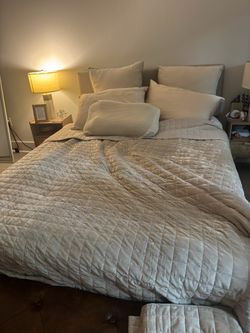 Queen mattress and bed frame $150