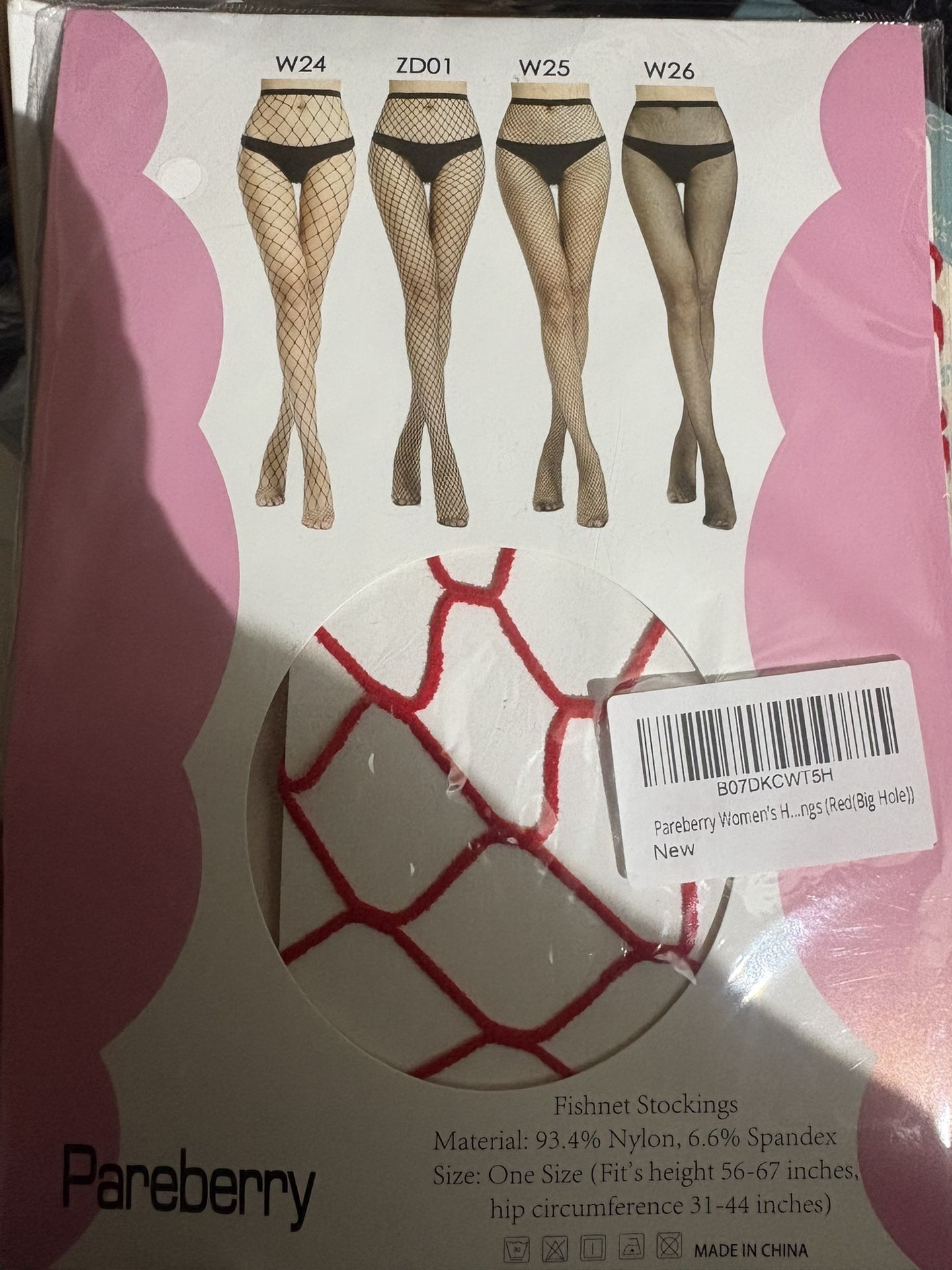 Pareberry Women's High Waisted Fishnet Tights Sexy Wide Mesh Fishnet Stockings