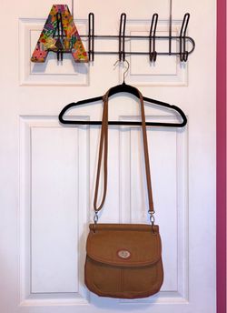 G.H. Bass & CO NWOT Camel Colored Stitched Hot Pink Saddle Bag