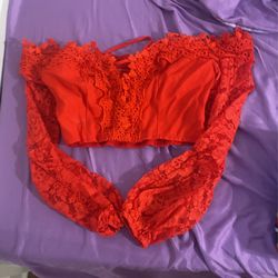 Red Crop Top