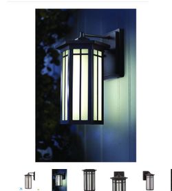 Home Decorators Collection Antique Bronze Outdoor LED Wall Lantern Sconce