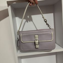Coach Lilac Leather Wristlet 