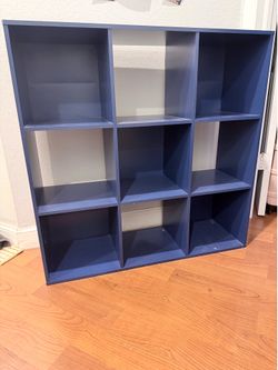 Blue cube organizer