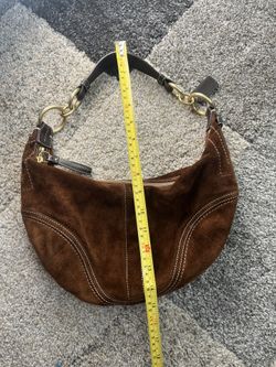 Coach Stylish Leather Brown Suede Bag Shoulder Hangbag A Mush Have Stylish Cowboy