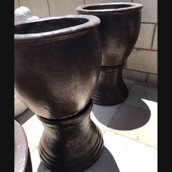 New Flower Pots Made Out Of Cement Perfect Gift 