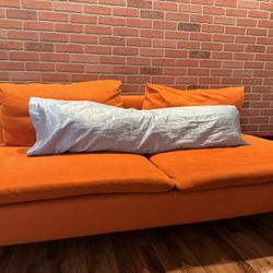 Orange Low Sofa — GREAT condition & Limited Edition Color