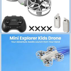 🔥Brand new🔥 Mini Drone for Kids & Beginners, RC Quadcopter with Altitude Hold, 3 Speed Modes, One Key Takeoff/Landing, Headless Mode, Cool LED Light